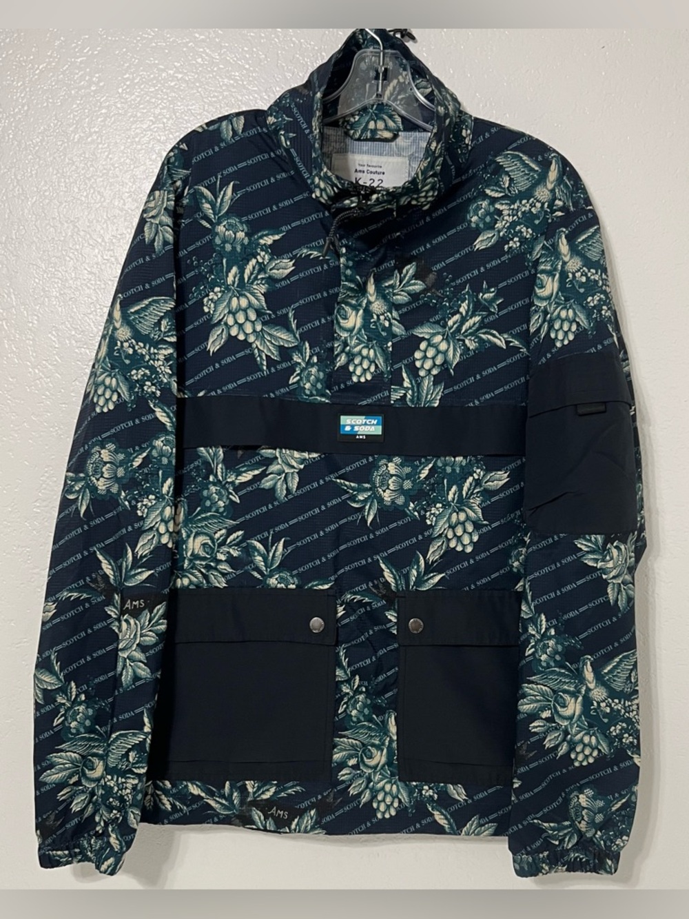 Scotch & Soda AMS Jacket Floral Print Harness Pocket Streetwear Gorpcore